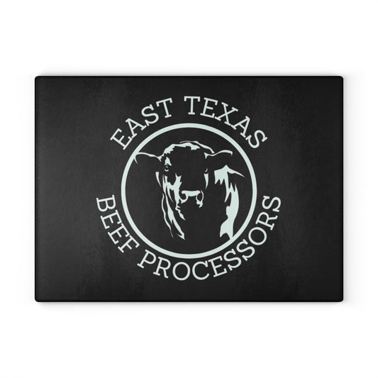 Custom Glass Cutting Board with East Texas Beef Processors Design, Kitchen Gift, Home Decor, Unique Housewarming, Farmhouse Style