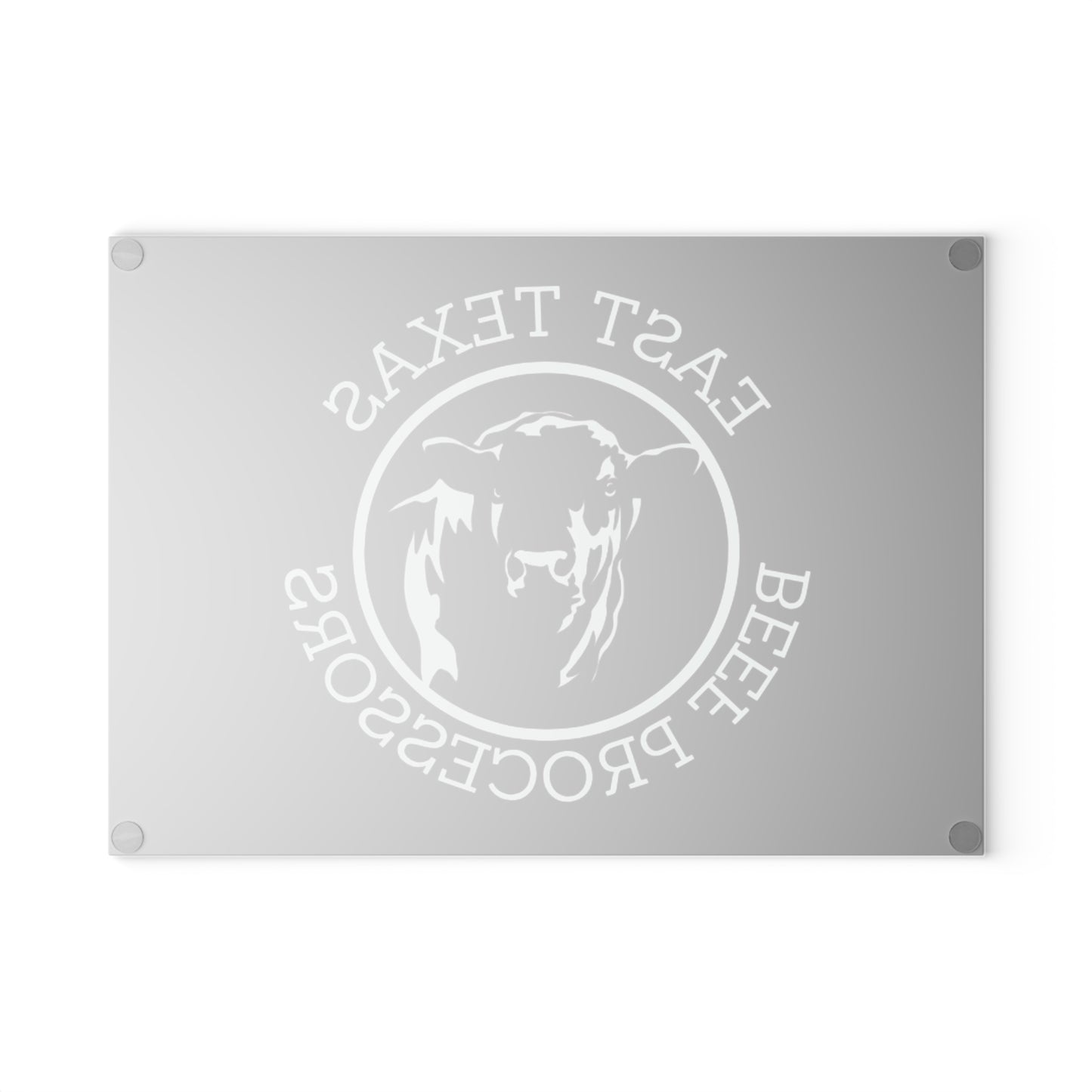 Custom Glass Cutting Board with East Texas Beef Processors Design, Kitchen Gift, Home Decor, Unique Housewarming, Farmhouse Style