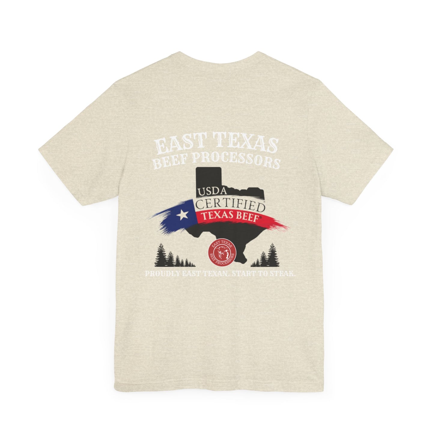 East Texas Beef Processors Tee, Unisex Short Sleeve Tee, Casual Wear, Texas Pride Shirt, Gift for Texans, Farm Life Apparel