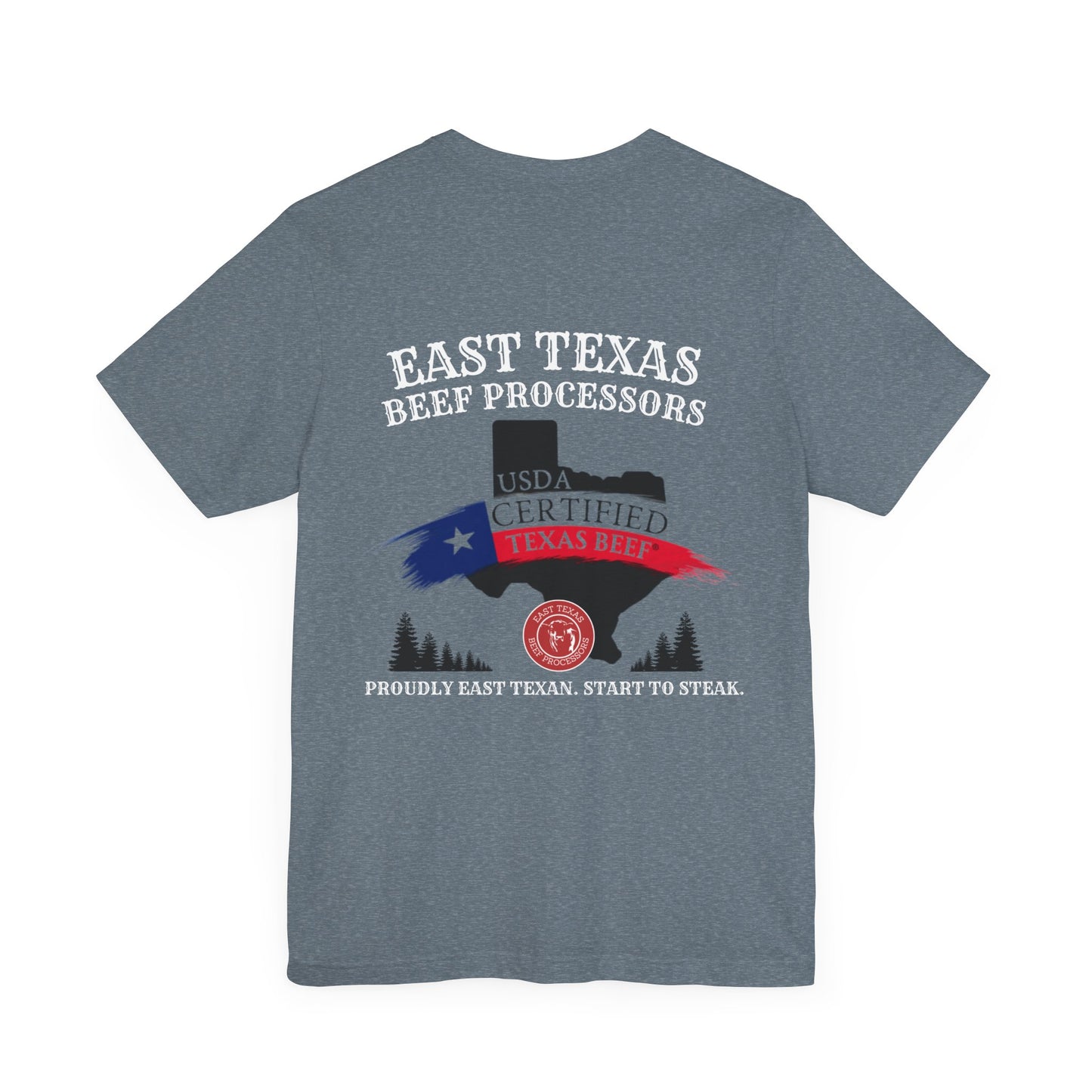 East Texas Beef Processors Tee, Unisex Short Sleeve Tee, Casual Wear, Texas Pride Shirt, Gift for Texans, Farm Life Apparel