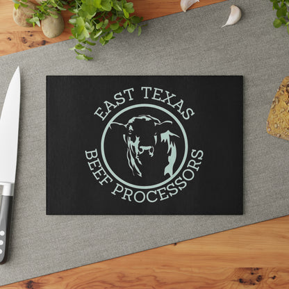 Custom Glass Cutting Board with East Texas Beef Processors Design, Kitchen Gift, Home Decor, Unique Housewarming, Farmhouse Style