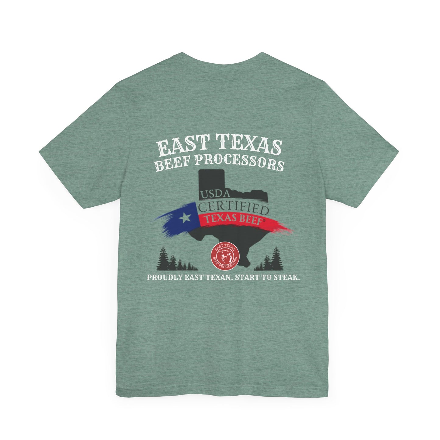 East Texas Beef Processors Tee, Unisex Short Sleeve Tee, Casual Wear, Texas Pride Shirt, Gift for Texans, Farm Life Apparel