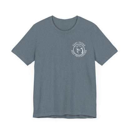 East Texas Beef Processors Tee, Unisex Short Sleeve Tee, Casual Wear, Texas Pride Shirt, Gift for Texans, Farm Life Apparel