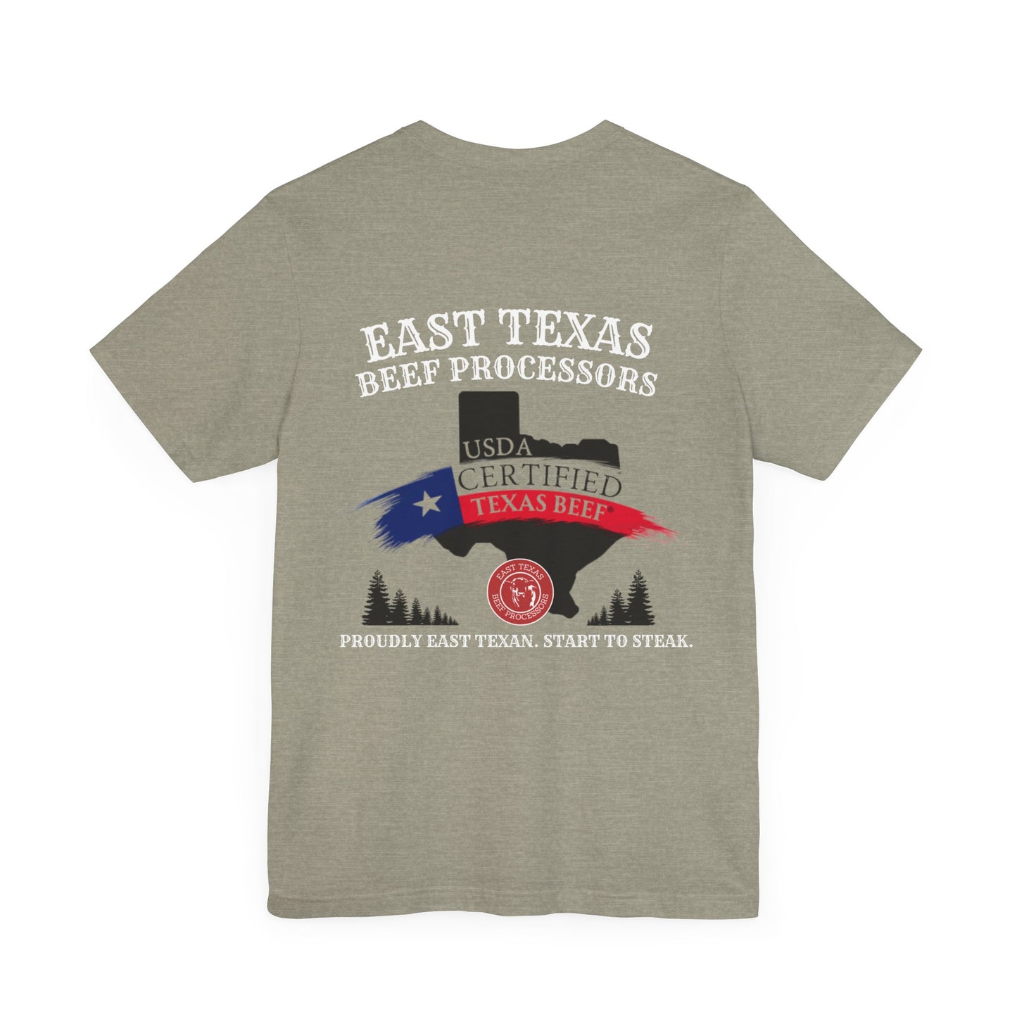 East Texas Beef Processors Tee, Unisex Short Sleeve Tee, Casual Wear, Texas Pride Shirt, Gift for Texans, Farm Life Apparel