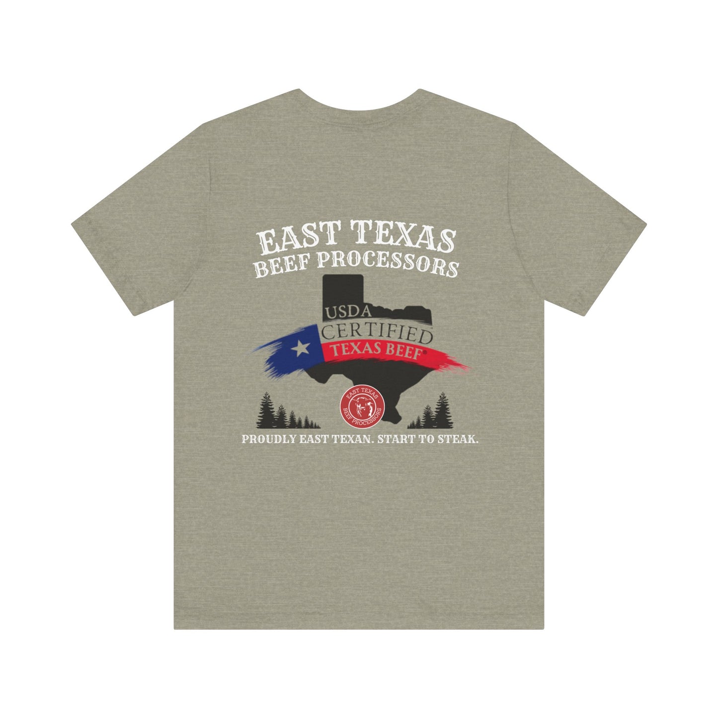 East Texas Beef Processors Tee, Unisex Short Sleeve Tee, Casual Wear, Texas Pride Shirt, Gift for Texans, Farm Life Apparel