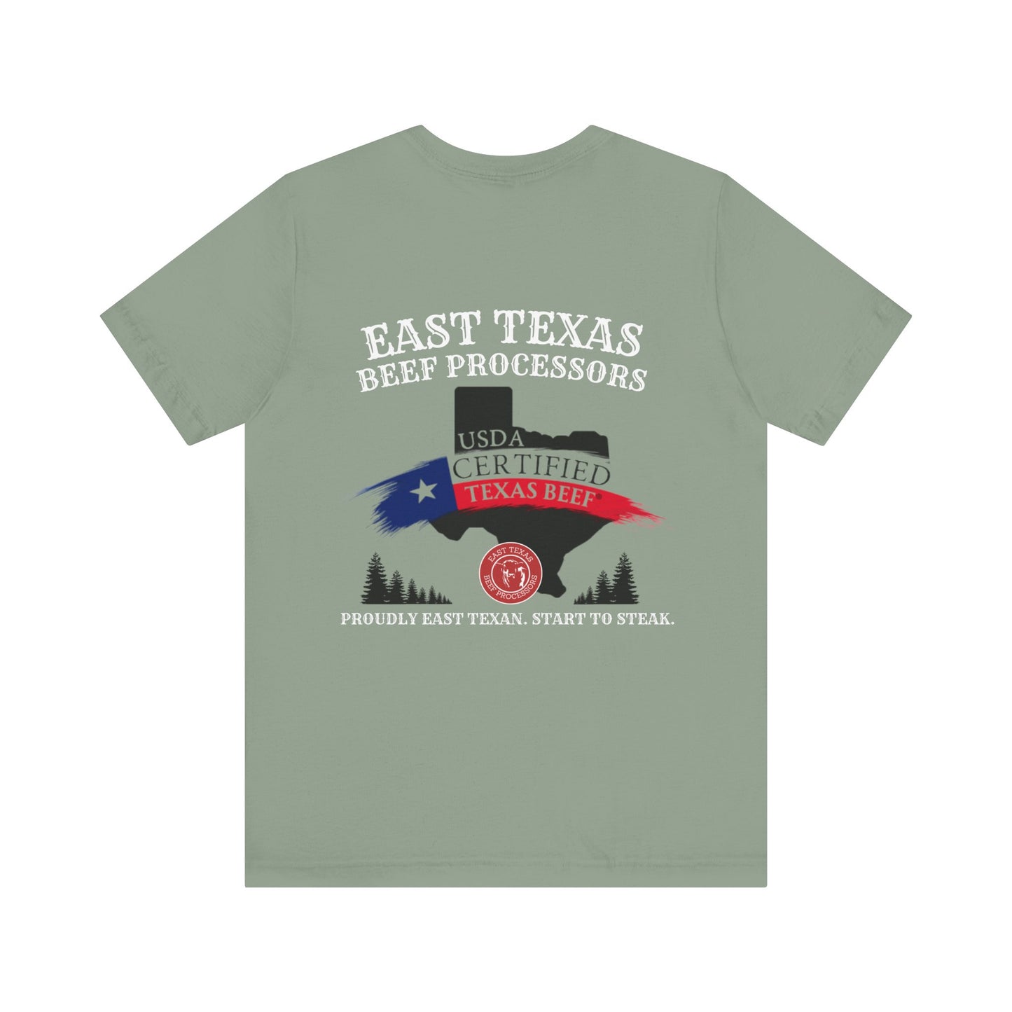 East Texas Beef Processors Tee, Unisex Short Sleeve Tee, Casual Wear, Texas Pride Shirt, Gift for Texans, Farm Life Apparel