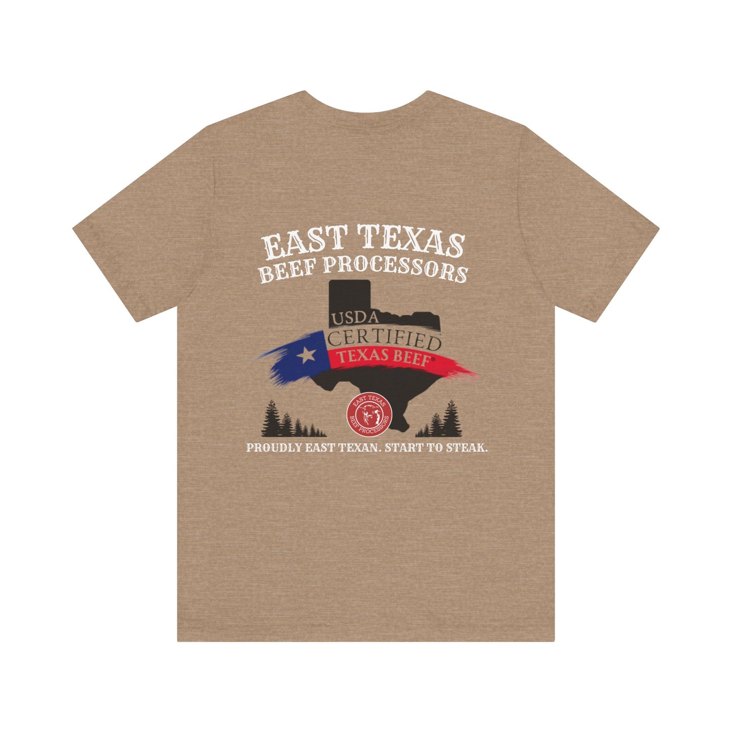 East Texas Beef Processors Tee, Unisex Short Sleeve Tee, Casual Wear, Texas Pride Shirt, Gift for Texans, Farm Life Apparel
