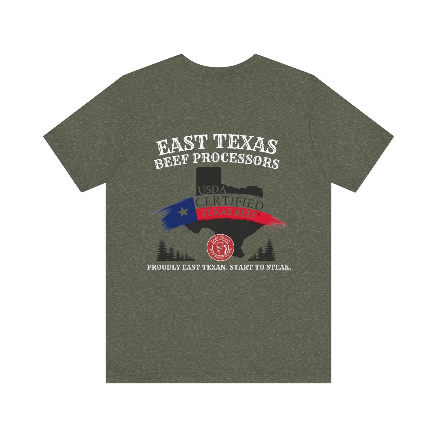 East Texas Beef Processors Tee, Unisex Short Sleeve Tee, Casual Wear, Texas Pride Shirt, Gift for Texans, Farm Life Apparel