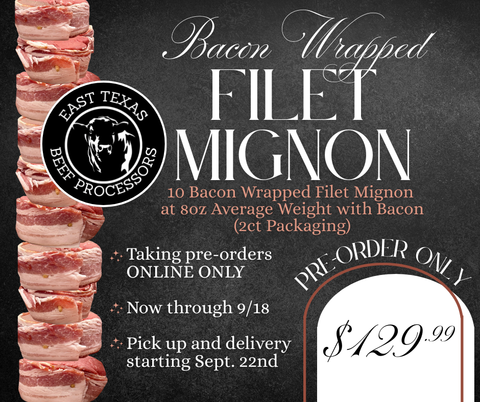 10pk Bacon Wrapped Filet Mignon *PRE-ORDER*