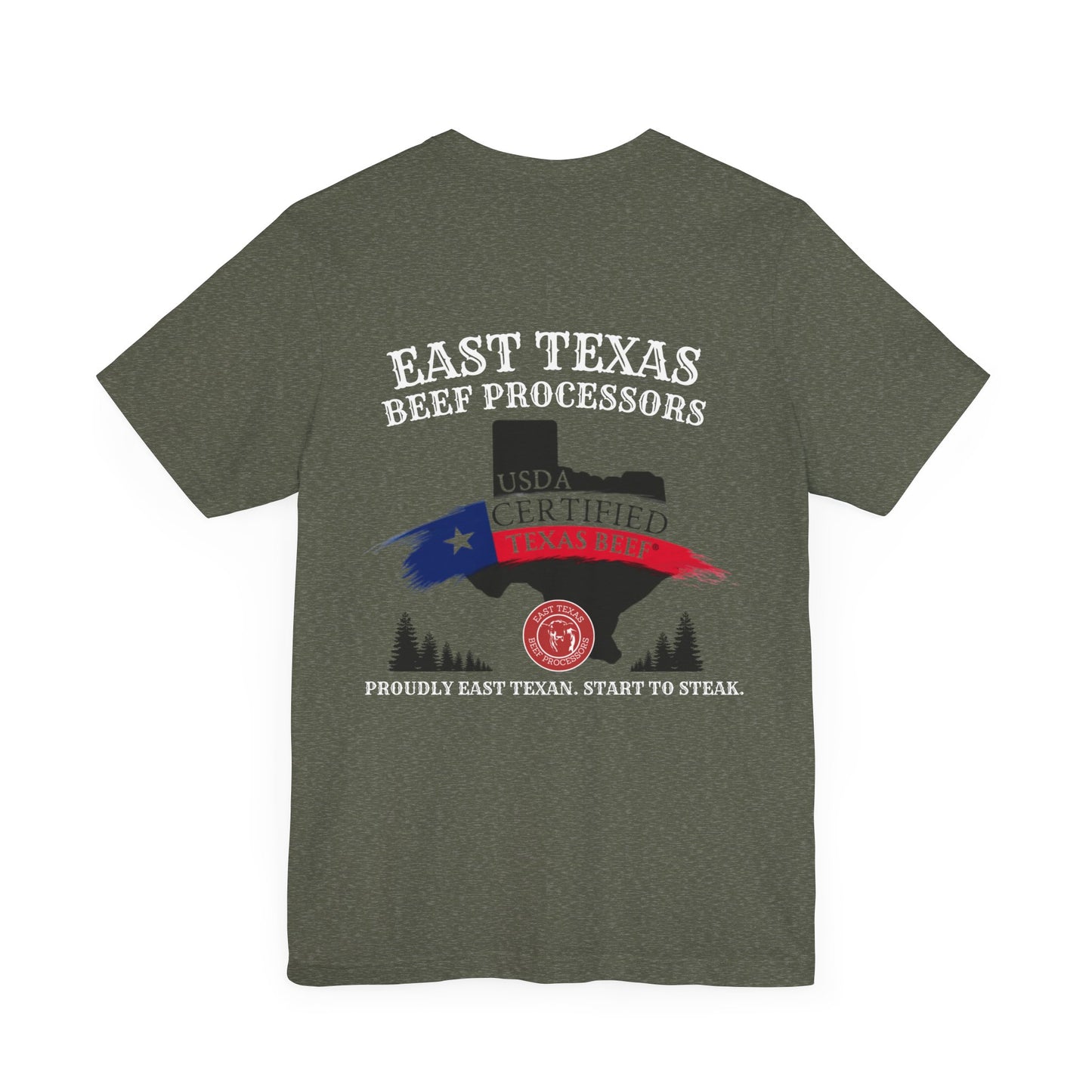 East Texas Beef Processors Tee, Unisex Short Sleeve Tee, Casual Wear, Texas Pride Shirt, Gift for Texans, Farm Life Apparel