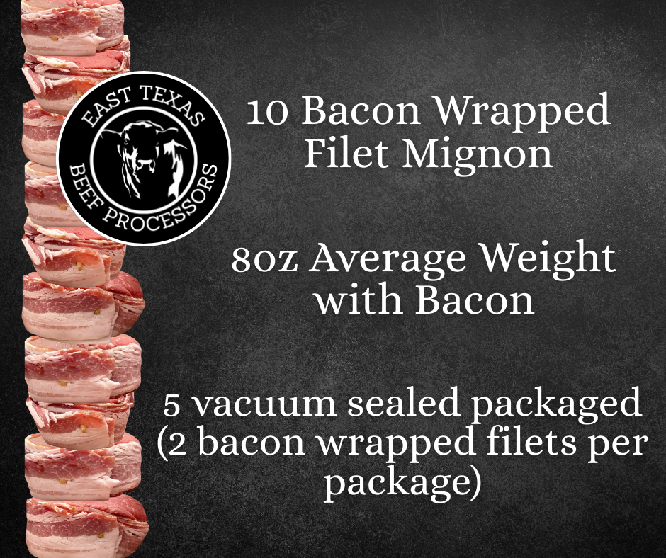 10pk Bacon Wrapped Filet Mignon *PRE-ORDER*