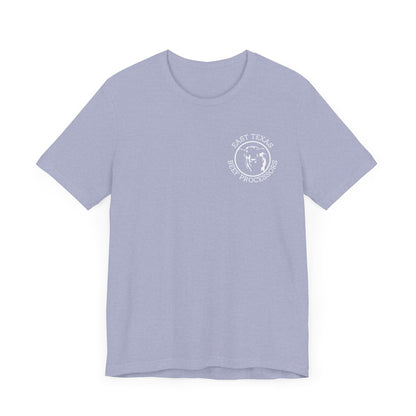 East Texas Beef Processors Tee, Unisex Short Sleeve Tee, Casual Wear, Texas Pride Shirt, Gift for Texans, Farm Life Apparel