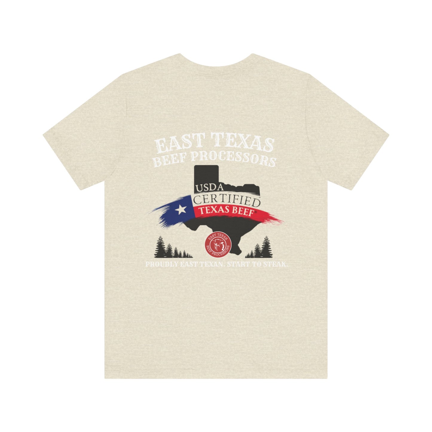 East Texas Beef Processors Tee, Unisex Short Sleeve Tee, Casual Wear, Texas Pride Shirt, Gift for Texans, Farm Life Apparel