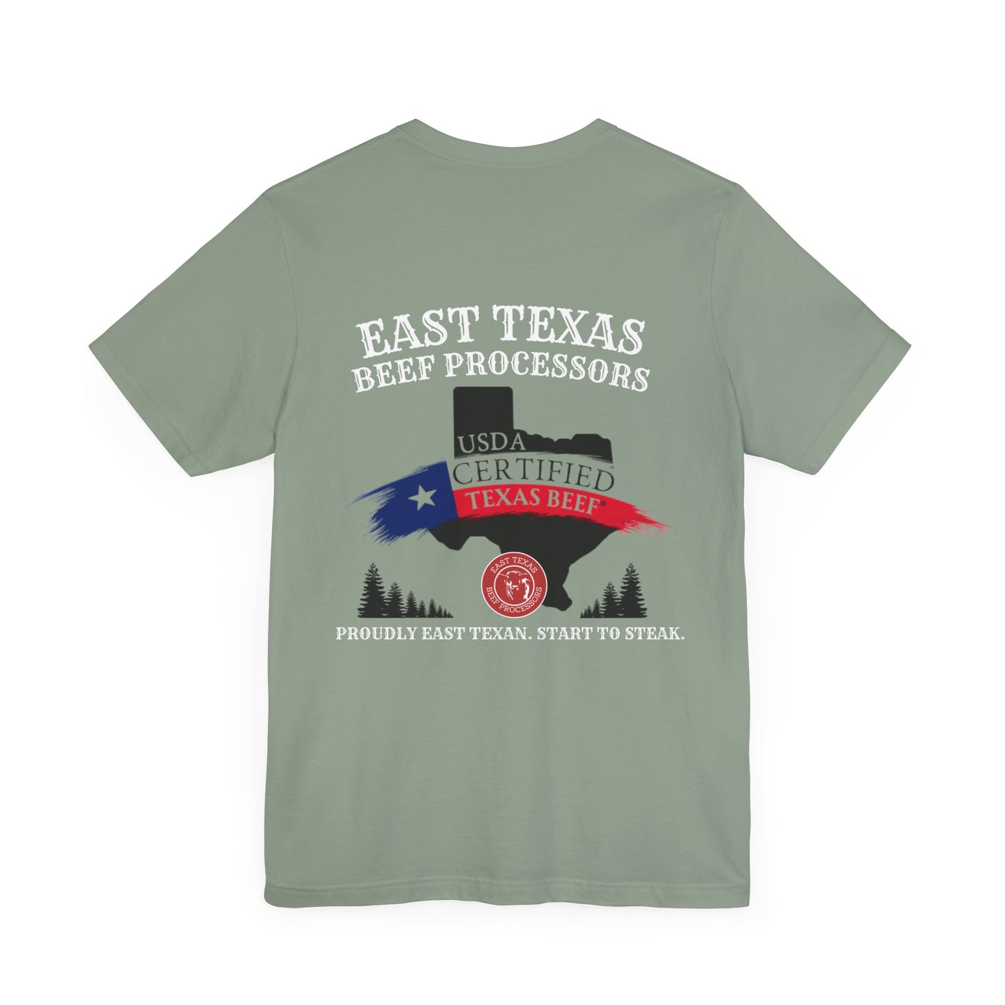 East Texas Beef Processors Tee, Unisex Short Sleeve Tee, Casual Wear, Texas Pride Shirt, Gift for Texans, Farm Life Apparel