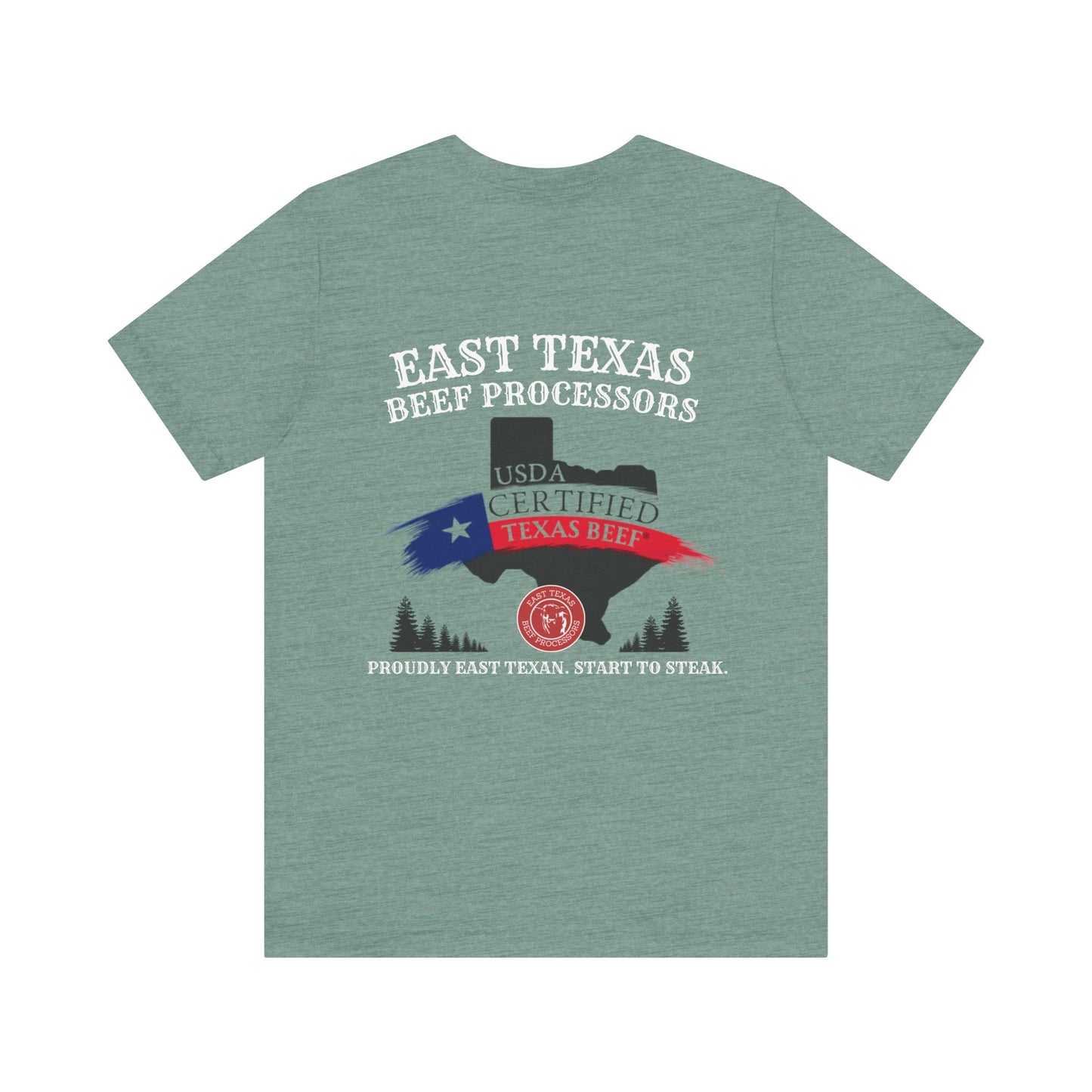 East Texas Beef Processors Tee, Unisex Short Sleeve Tee, Casual Wear, Texas Pride Shirt, Gift for Texans, Farm Life Apparel