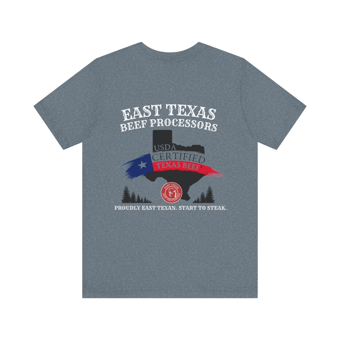 East Texas Beef Processors Tee, Unisex Short Sleeve Tee, Casual Wear, Texas Pride Shirt, Gift for Texans, Farm Life Apparel