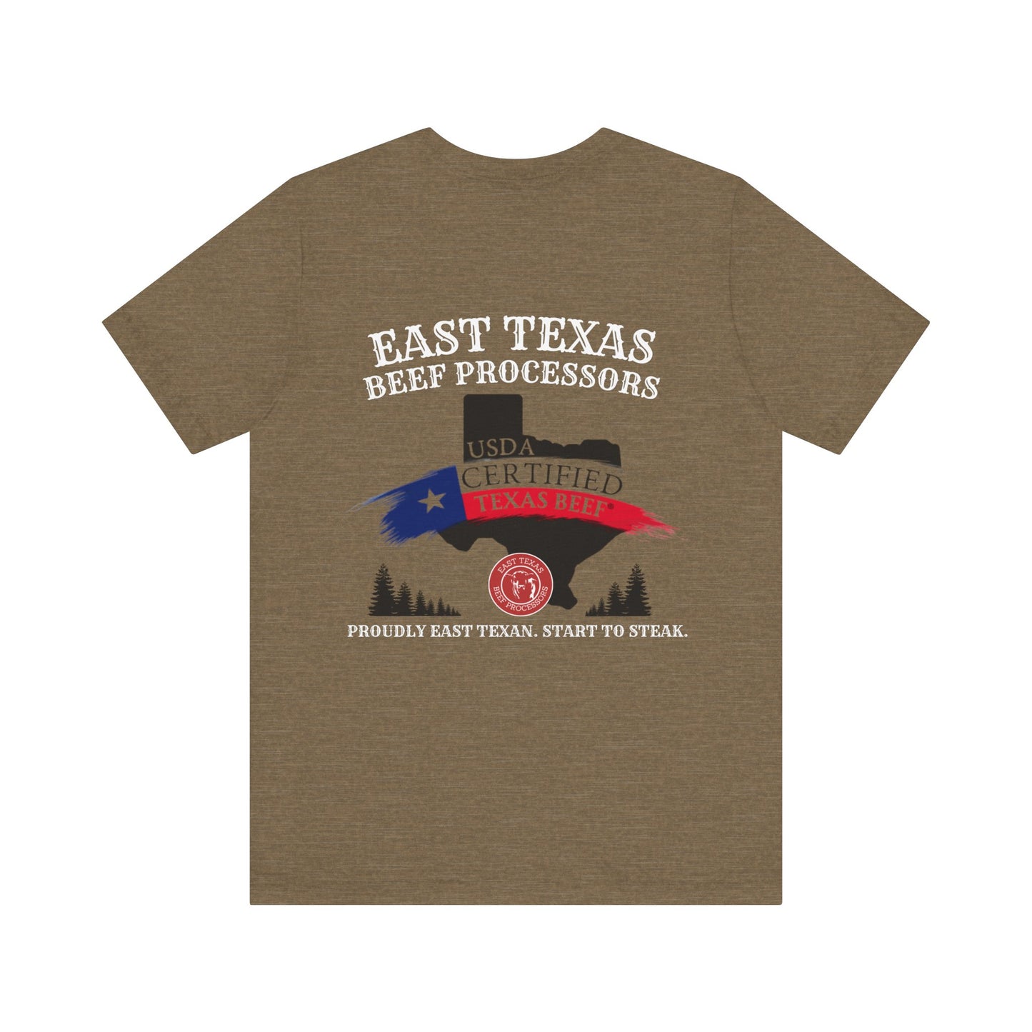 East Texas Beef Processors Tee, Unisex Short Sleeve Tee, Casual Wear, Texas Pride Shirt, Gift for Texans, Farm Life Apparel