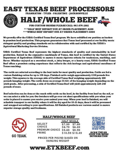 Whole Beef Deposit
