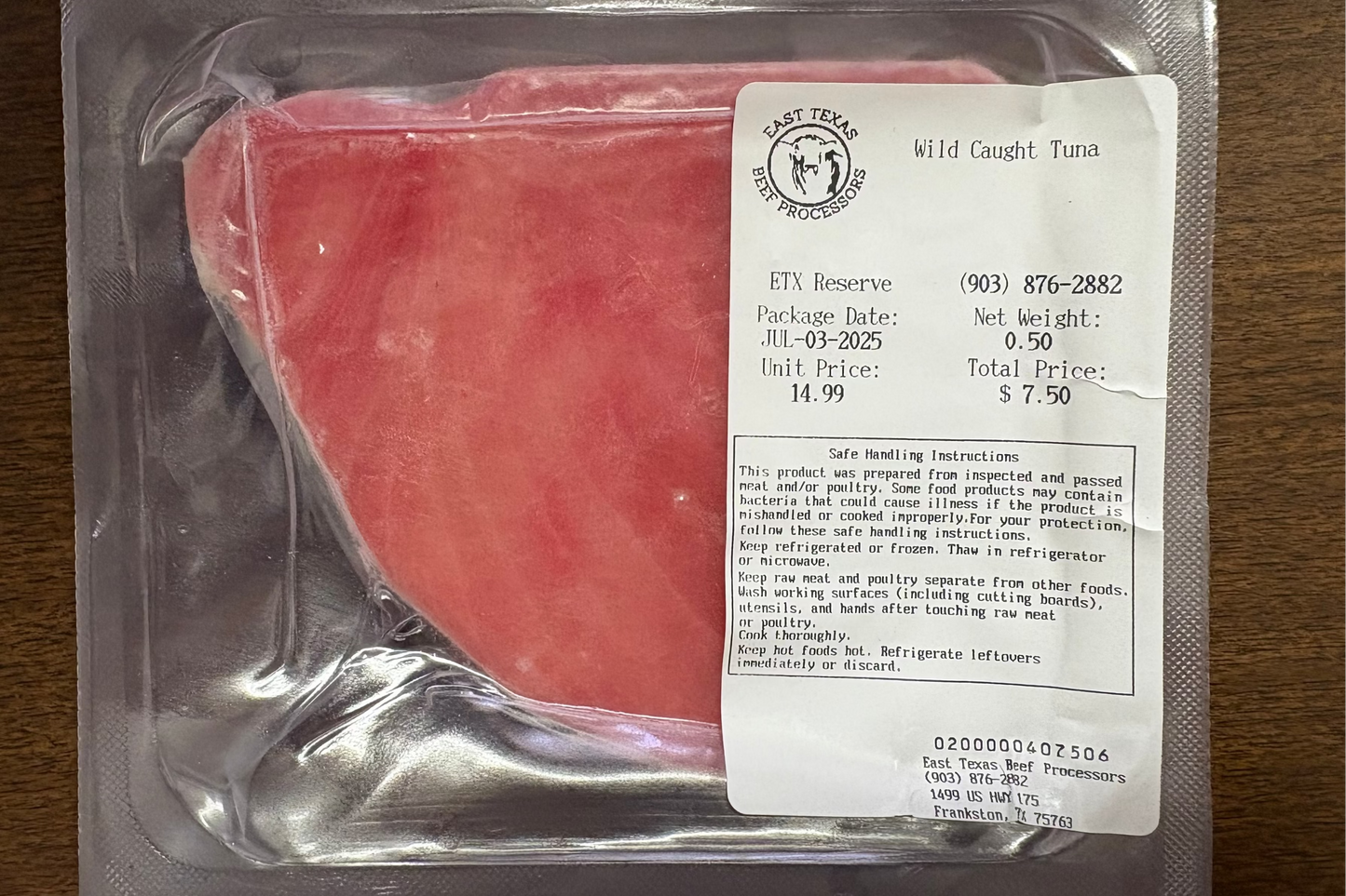 Wild Caught Tuna - Seafood